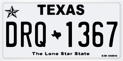 TX license plate DRQ1367