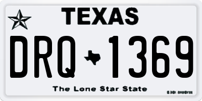 TX license plate DRQ1369