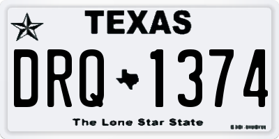 TX license plate DRQ1374