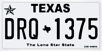 TX license plate DRQ1375