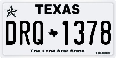 TX license plate DRQ1378