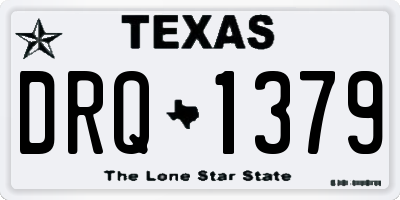 TX license plate DRQ1379