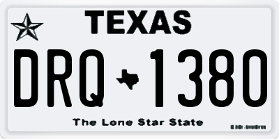 TX license plate DRQ1380
