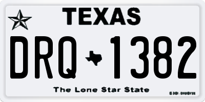 TX license plate DRQ1382
