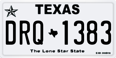 TX license plate DRQ1383