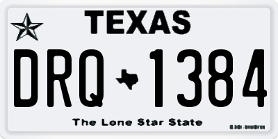 TX license plate DRQ1384