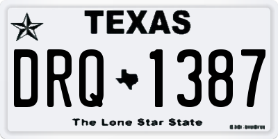 TX license plate DRQ1387