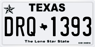 TX license plate DRQ1393