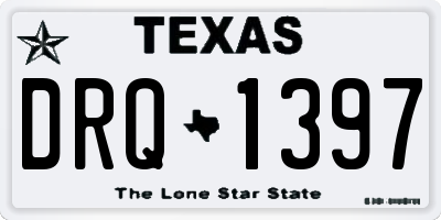 TX license plate DRQ1397