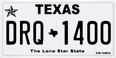 TX license plate DRQ1400