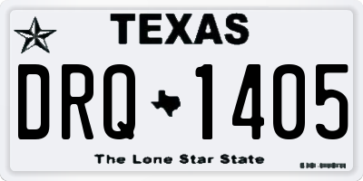 TX license plate DRQ1405