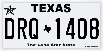 TX license plate DRQ1408