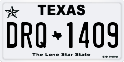 TX license plate DRQ1409