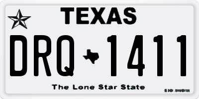TX license plate DRQ1411