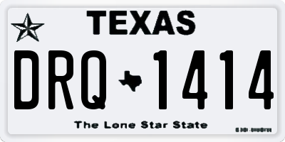 TX license plate DRQ1414