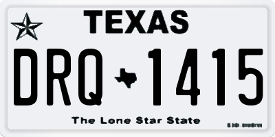 TX license plate DRQ1415