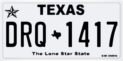 TX license plate DRQ1417