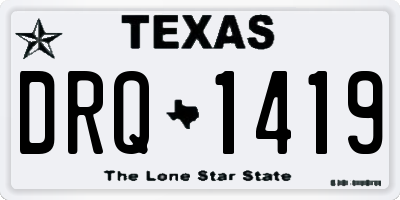 TX license plate DRQ1419