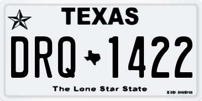TX license plate DRQ1422