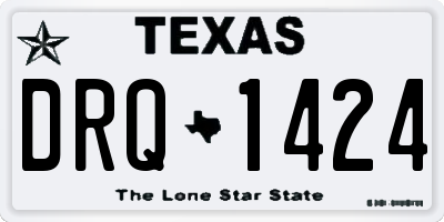TX license plate DRQ1424