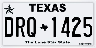 TX license plate DRQ1425