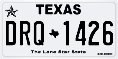 TX license plate DRQ1426