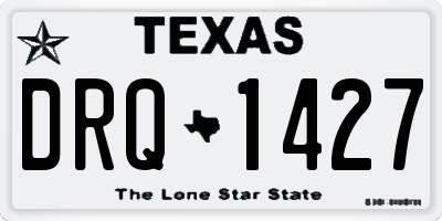 TX license plate DRQ1427