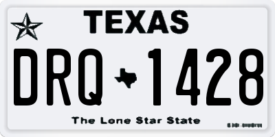 TX license plate DRQ1428