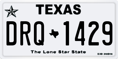 TX license plate DRQ1429