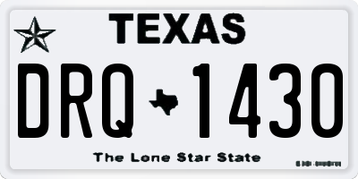 TX license plate DRQ1430