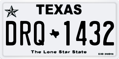 TX license plate DRQ1432