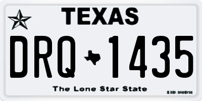 TX license plate DRQ1435