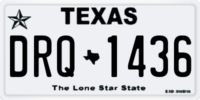 TX license plate DRQ1436