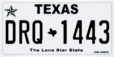 TX license plate DRQ1443