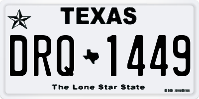 TX license plate DRQ1449