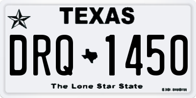 TX license plate DRQ1450