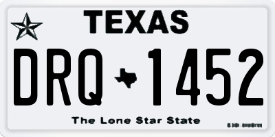 TX license plate DRQ1452