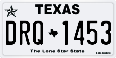 TX license plate DRQ1453