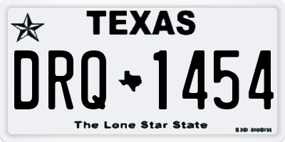 TX license plate DRQ1454