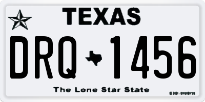 TX license plate DRQ1456