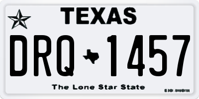 TX license plate DRQ1457