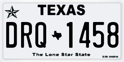 TX license plate DRQ1458