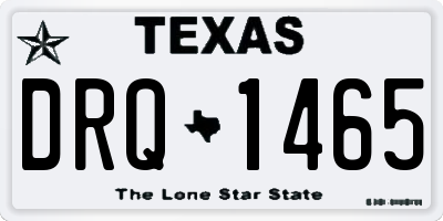 TX license plate DRQ1465