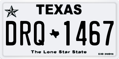 TX license plate DRQ1467