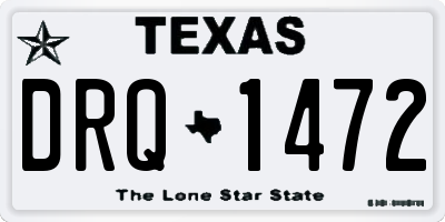 TX license plate DRQ1472