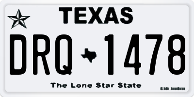 TX license plate DRQ1478