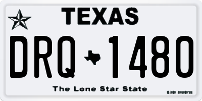 TX license plate DRQ1480