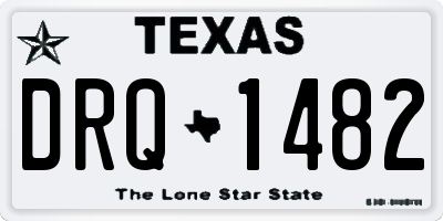 TX license plate DRQ1482