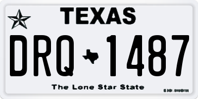 TX license plate DRQ1487