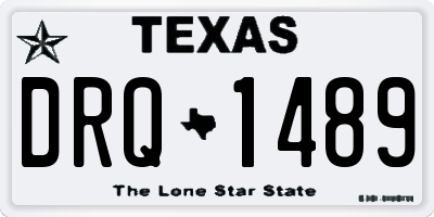 TX license plate DRQ1489